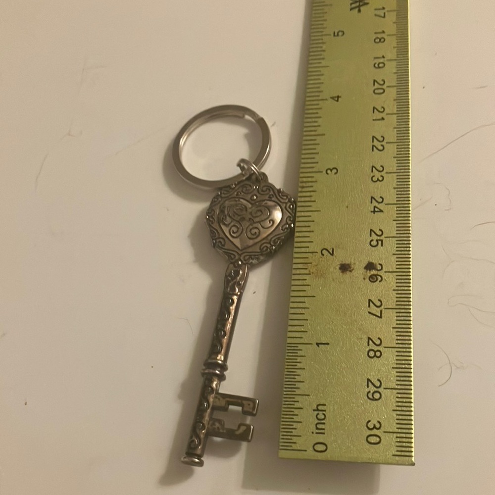 FINAL MARKDOWN Antique Style Silver tone Key Keychain
